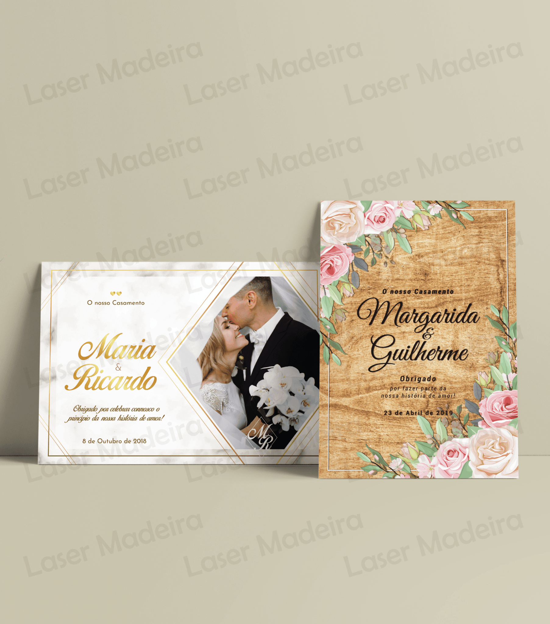 Painel para Casamento - Laser Madeira