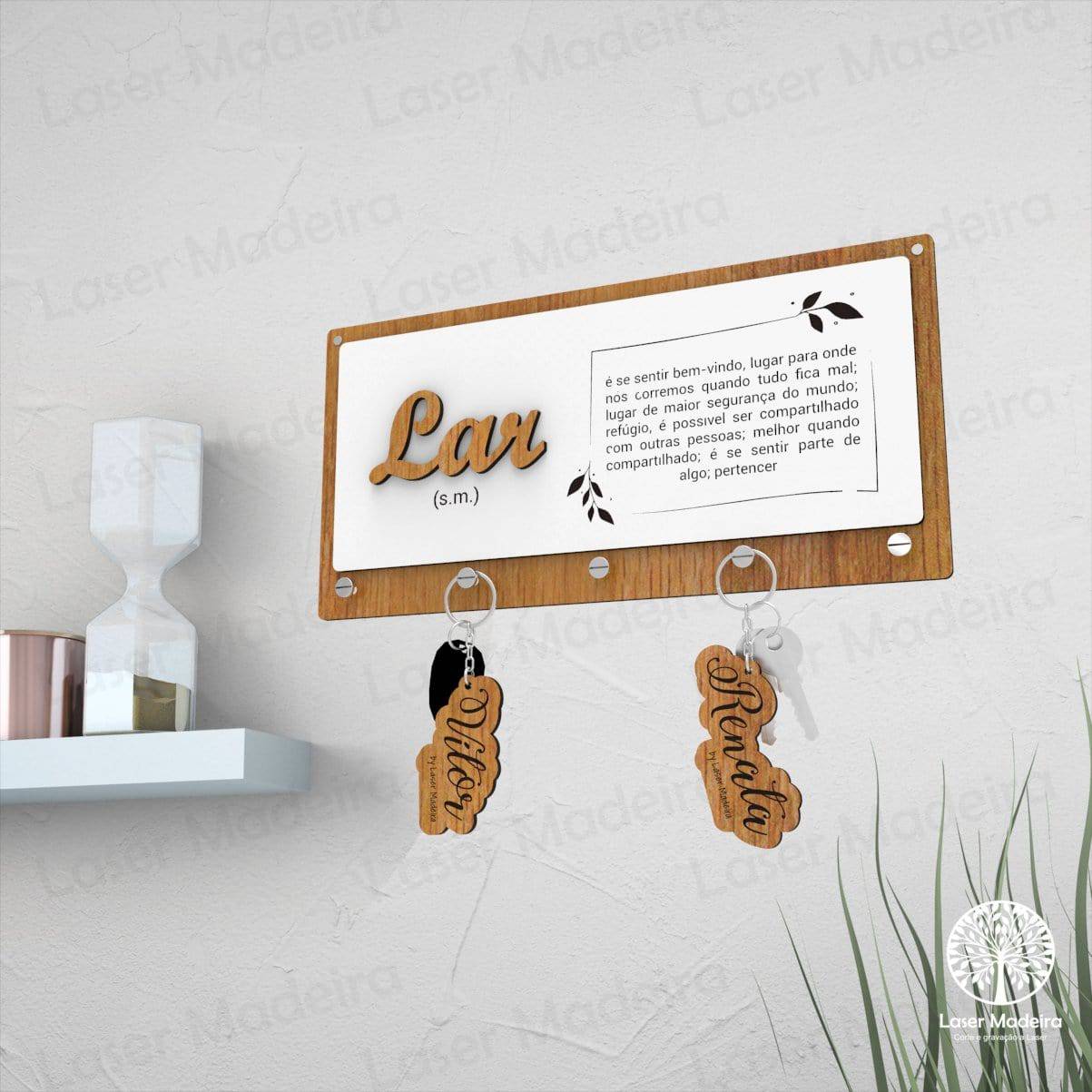 Placa Porta - Chaves - Modelo 11 - Laser Madeira