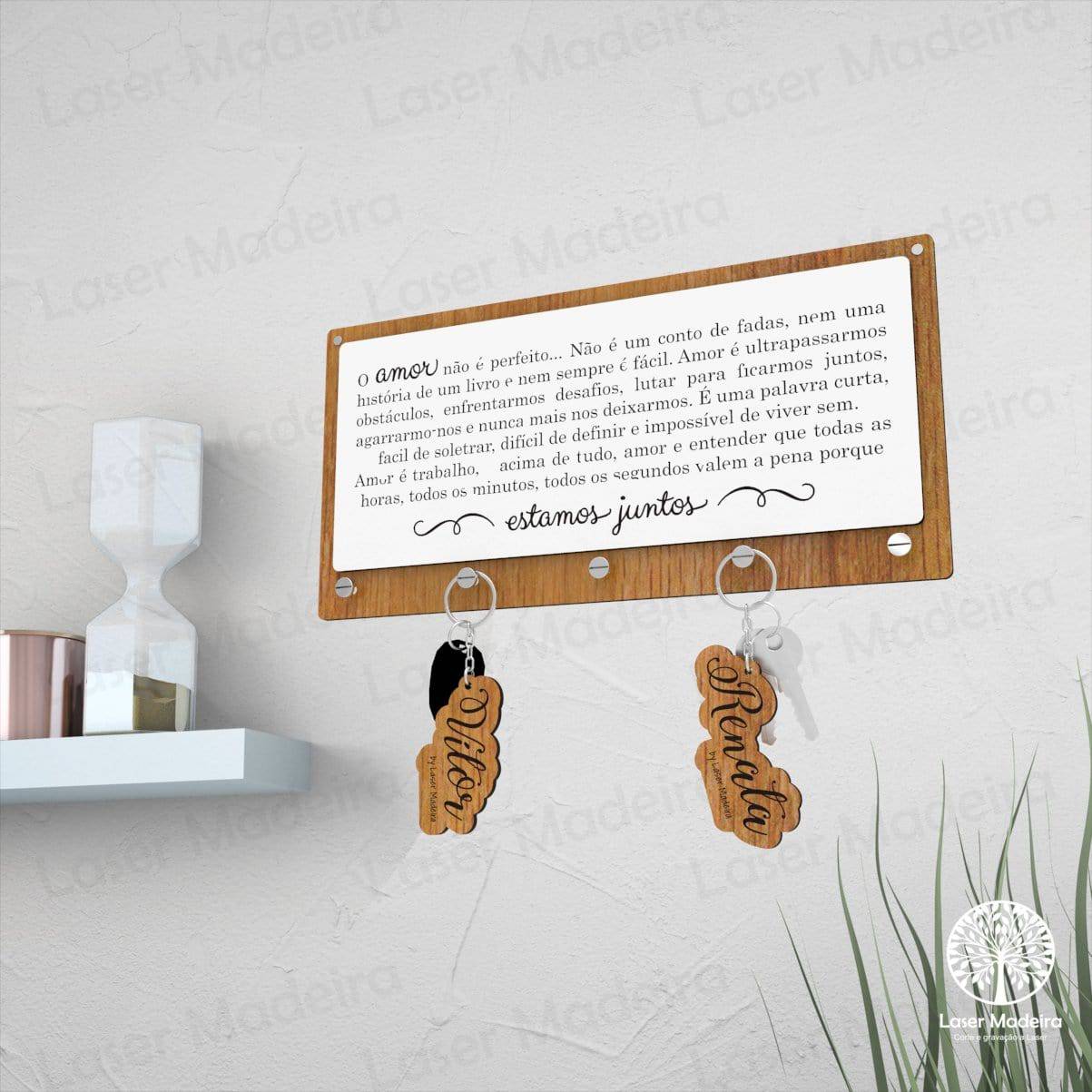 Placa Porta - Chaves - Modelo 12 - Laser Madeira