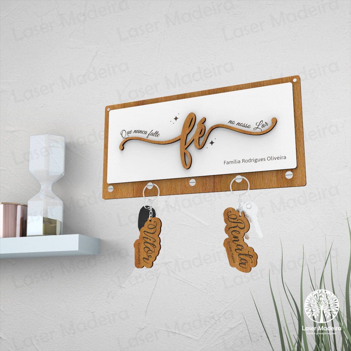 Placa Porta - Chaves - Modelo 19 - Laser Madeira