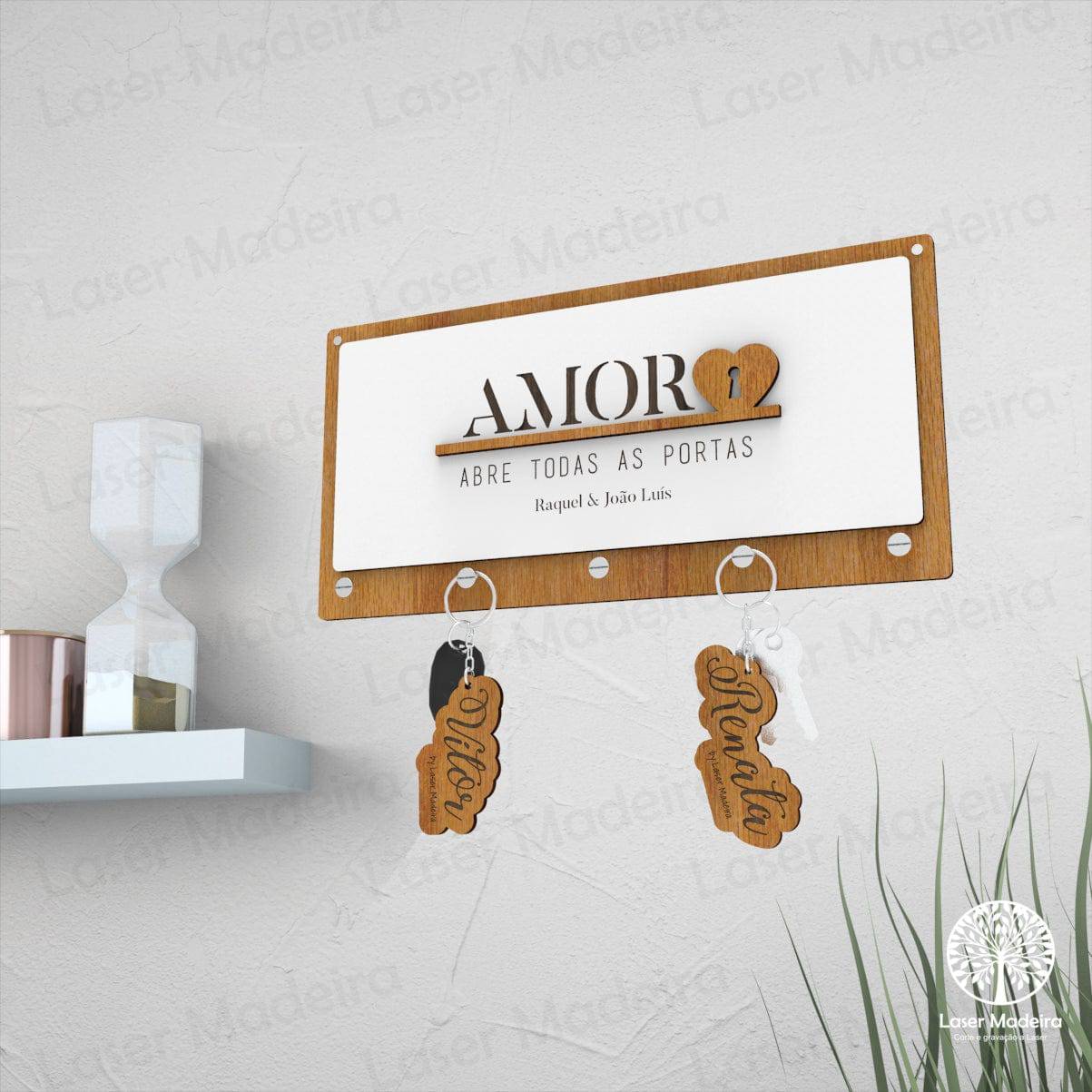 Placa Porta - Chaves - Modelo 21 - Laser Madeira