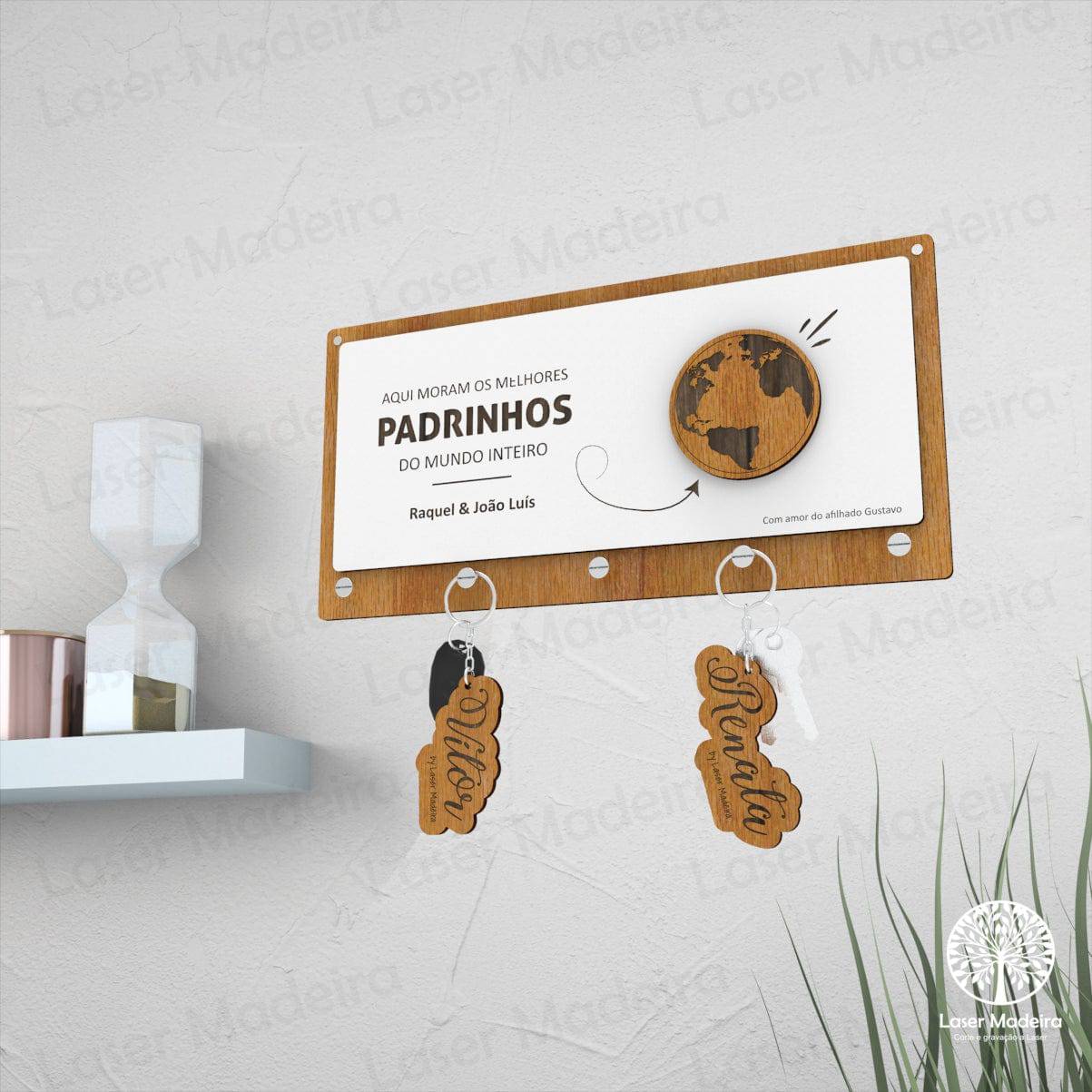 Placa Porta - Chaves - Modelo 22 - Laser Madeira