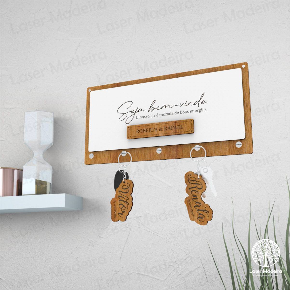 Placa Porta - Chaves - Modelo 23 - Laser Madeira