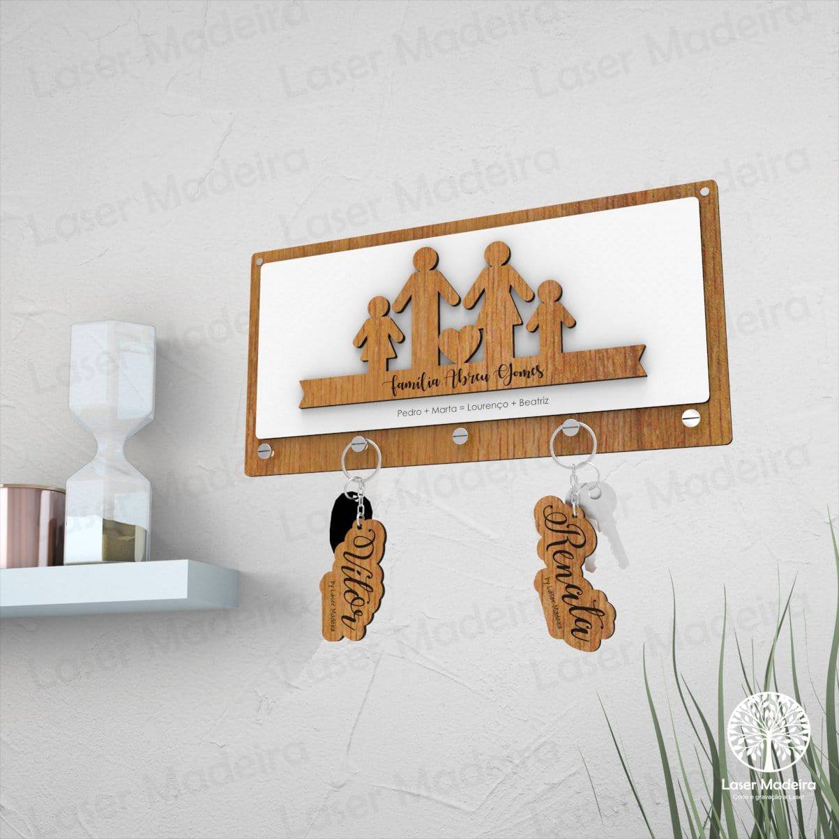 Placa Porta - Chaves - Modelo 7 - Laser Madeira