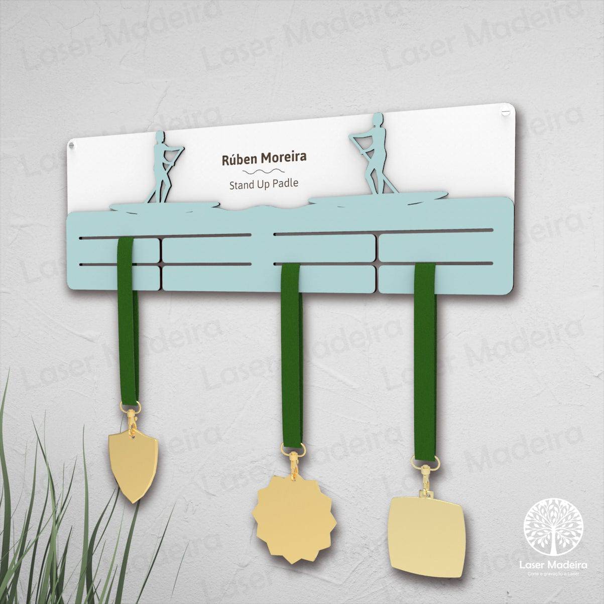 Placa Porta - Medalhas Personalizada - Stand Up Padle - Laser Madeira