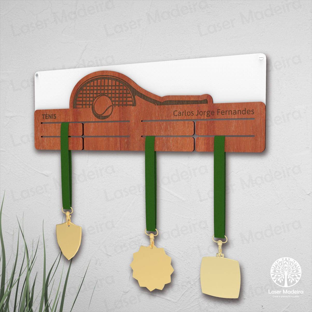 Placa Porta - Medalhas - Ténis - Laser Madeira