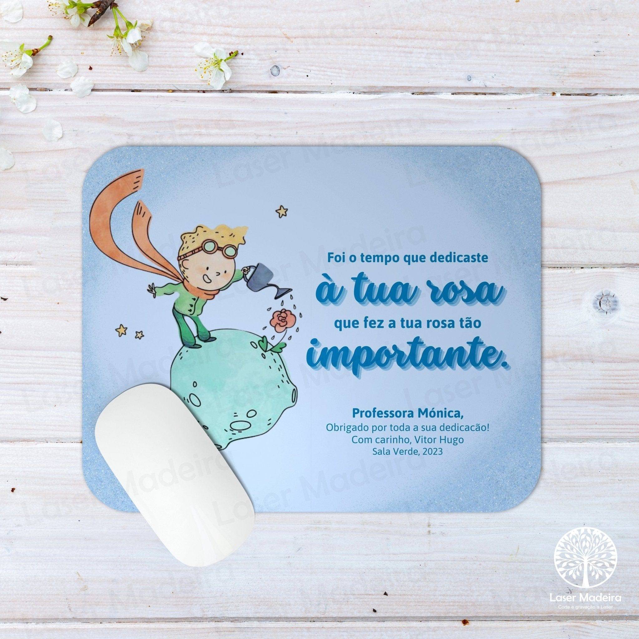 Tapete de Rato (Mousepad) - Principezinho - Laser Madeira