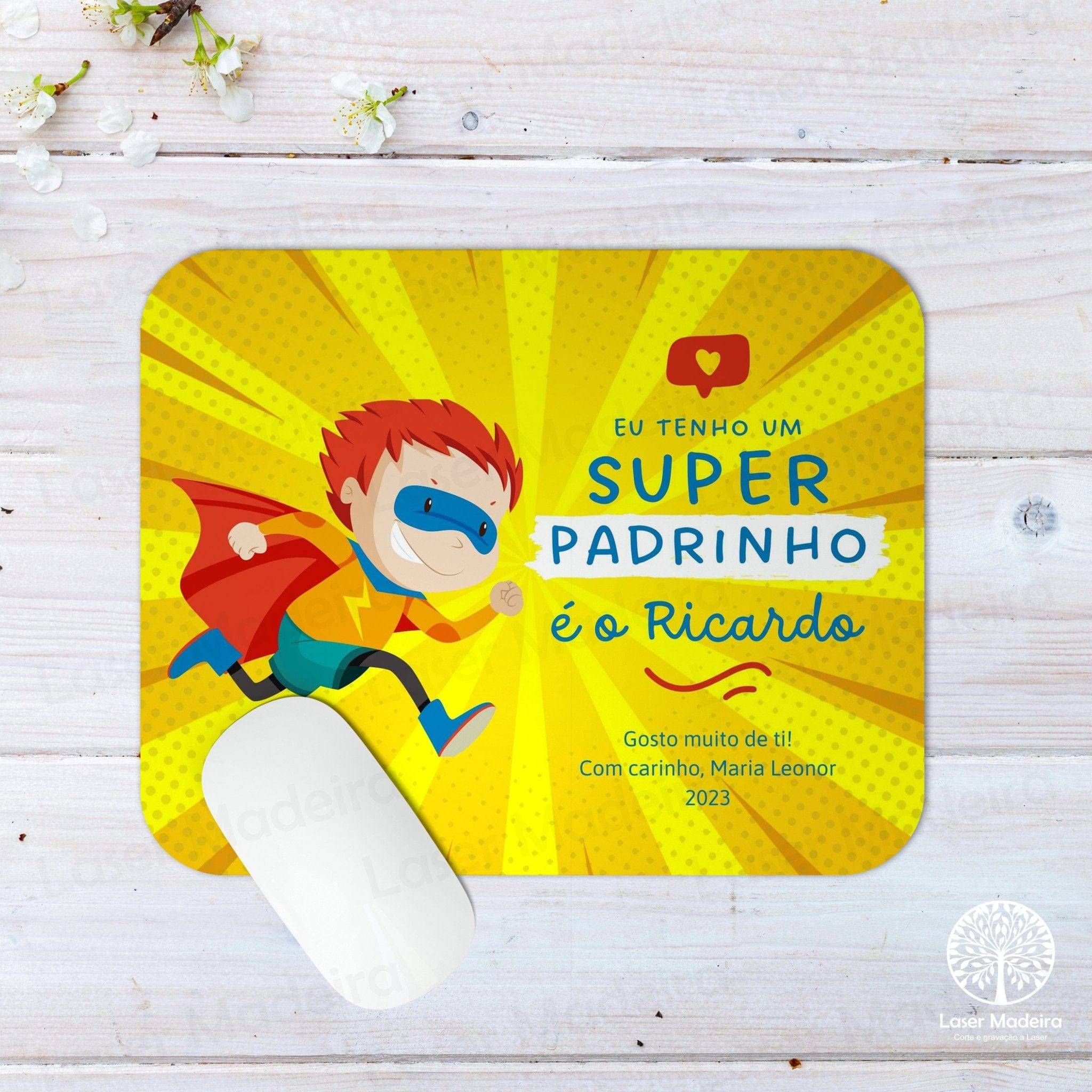 Tapete de Rato (Mousepad) - Super Herói - Laser Madeira